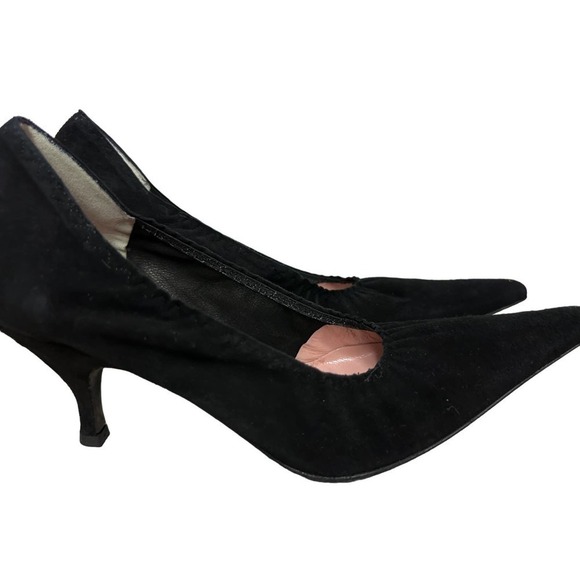 Accessoire Diffusion Paris Heels Black Suede New In Box 2005 37.5/7.5 Stiletto - Picture 2 of 9